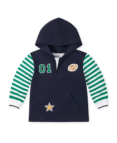 Florence Eiseman Toddler Boys 2T - 5 Hooded Knit Shirt With Varsity Football Motifs