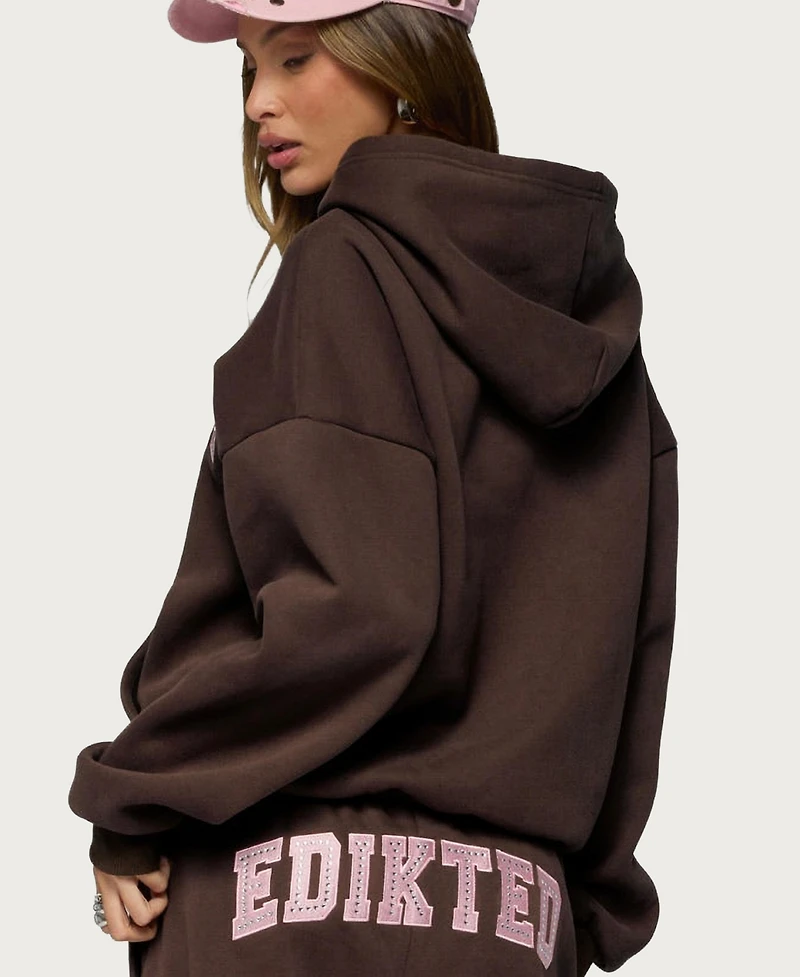 Edikted Women's Glow Rhinestone Hoodie