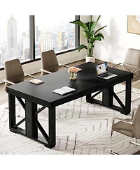 Tribesigns 70.87" Conference Table with Double Pedestal