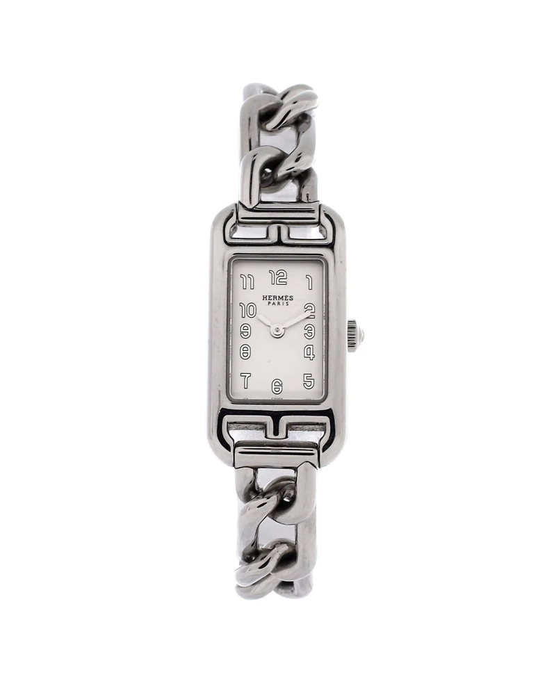 Pre-Owned Hermes Nantucket Quartz Watch in Stainless Steel 17mm