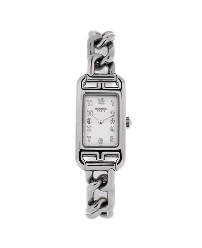 Pre-Owned Hermes Nantucket Quartz Watch in Stainless Steel 17mm