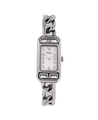 Pre-Owned Hermes Nantucket Quartz Watch in Stainless Steel 17mm