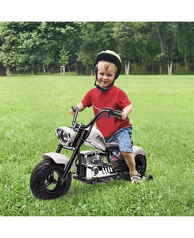 50-Inch Kids Electric Ride On Motorcycle, 36V 350W Brushless Motor, 22 Mph Max Speed, Outdoor Riding Toy for Boys and Girls, White, Ages 8-12