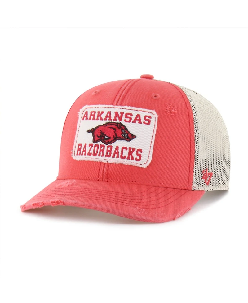 '47 Brand Men's and Women's Red Arkansas Razorbacks Egremont Well-Worn Adjustable Trucker Hat