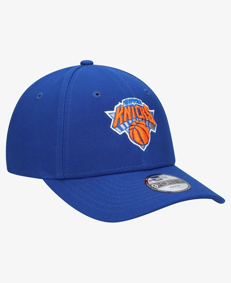 New Era Big Boys and Girls Blue New York Knicks 9FORTY Adjustable Hat