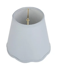 Springcrest Mylie Soft Blue Scallop Empire Lamp Shade 4x6x5.5 (Clip-On)