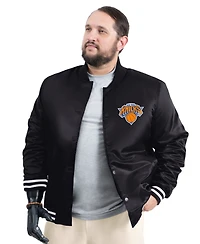 G-iii Sports by Carl Banks Men's New York Knicks Adaptive Bold Logo Satin Varsity Jacket