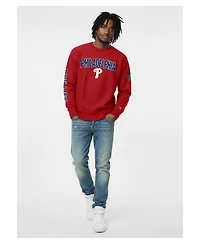 Champion Men's Red Philadelphia Phillies Reverse Weave Chenille Sweatshirt