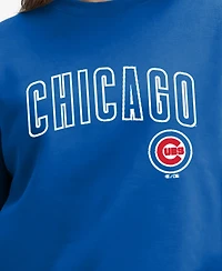 Champion Women's All-Star Chicago Cubs Relaxed-Fit Midweight Cotton-Blend Sweatshirt