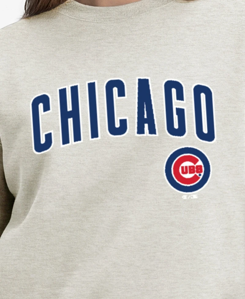 Champion Women's Chicago Cubs Relaxed-Fit Dropped-Shoulder Sweatshirt