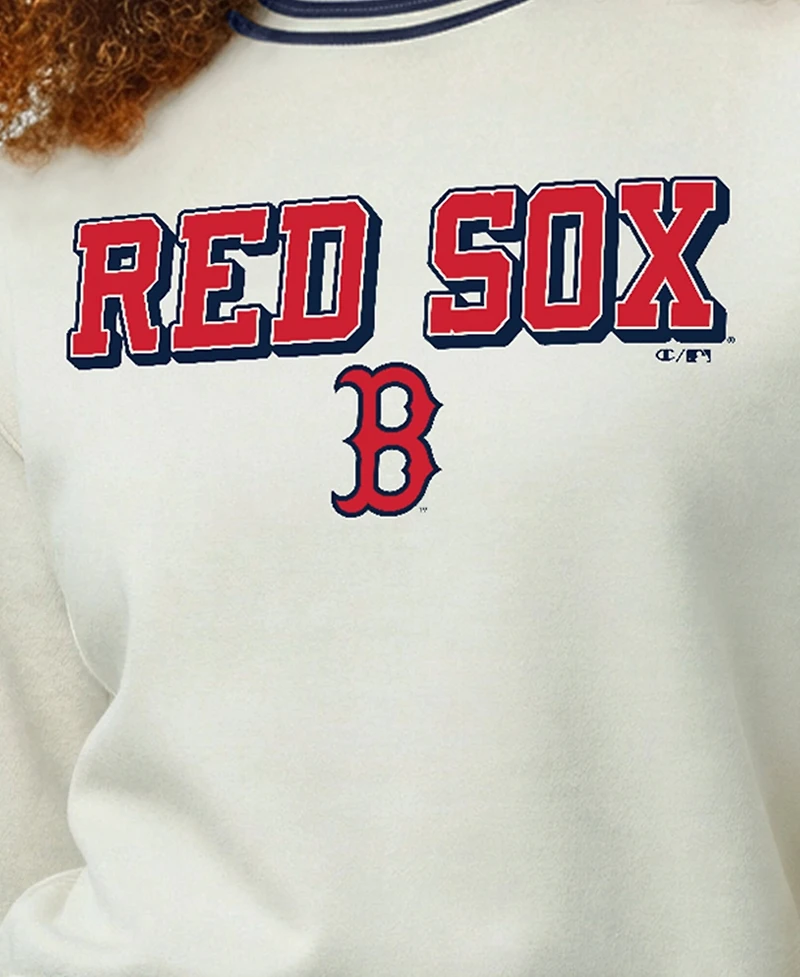 Champion Women's Boston Red Sox Long-Sleeve Pullover Reverse Weave Sweatshirt