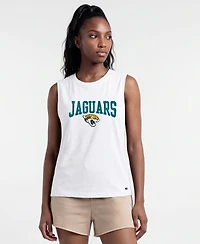 Champion Women's Jacksonville Jaguars Distressed Crewneck Muscle Tank