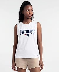 Champion Women's New England Patriots Distressed Muscle Tank Top