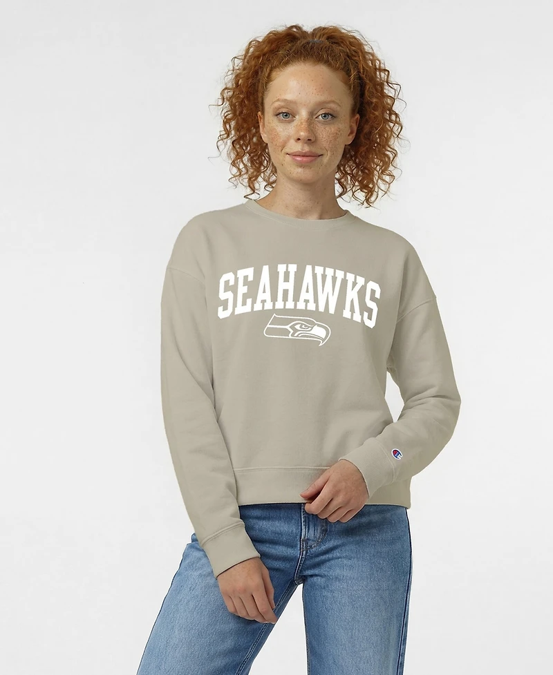 Champion Women's Seattle Seahawks Power Blend Fleece Crewneck Sweatshirt