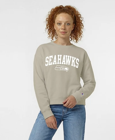 Champion Women's Seattle Seahawks Power Blend Fleece Crewneck Sweatshirt