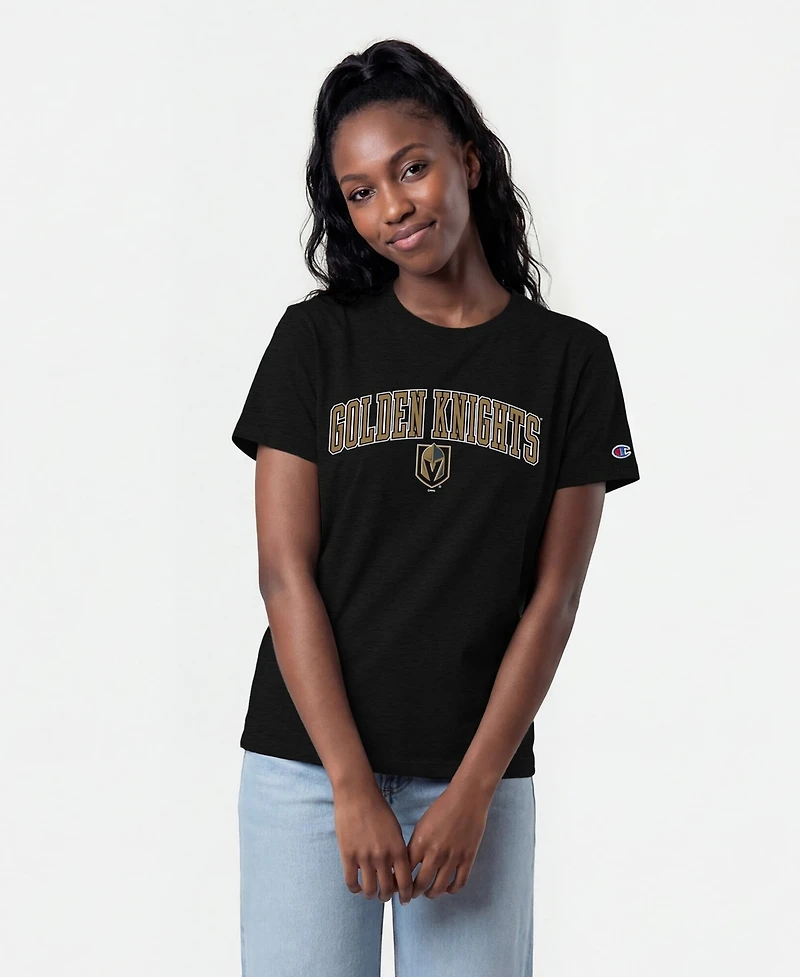 Champion Women's Vegas Golden Knights Arch Mascot Logo Screen Print T-Shirt
