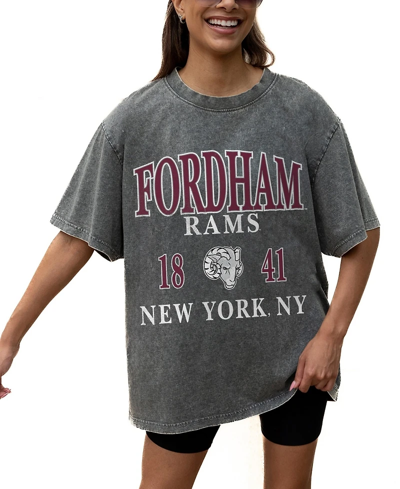 Gameday Couture Women's Gray Fordham Rams Oversized Snow Wash T-Shirt