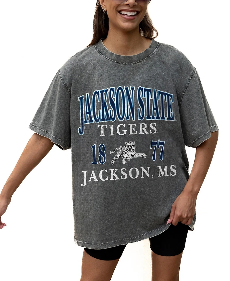 Gameday Couture Women's Gray Jackson State Tigers Oversized Snow Wash T-Shirt