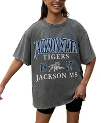 Gameday Couture Women's Gray Jackson State Tigers Oversized Snow Wash T-Shirt
