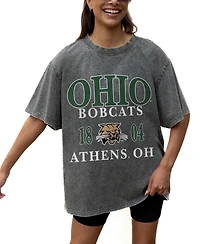 Gameday Couture Women's Gray Ohio Bobcats Oversized Snow Wash T-Shirt
