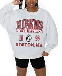 Gameday Couture Women's Northeastern Huskies Large Screen Print Fleece Pullover Sweatshirt