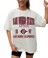 Gameday Couture Women's Cream San Diego State Aztecs Unity Oversized T-Shirt