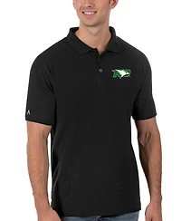 Antigua Men's Black North Dakota Legacy Pique Polo Shirt