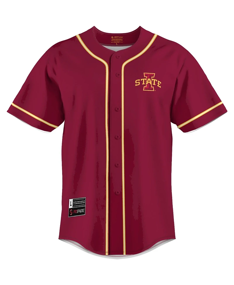 Gameday Greats Men's Cardinal Iowa State Cyclones Lightweight Baseball Jersey