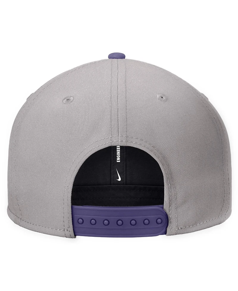 Nike Men's Gray Kansas State Wildcats Vintage Script Pro Dri-fit Snapback Hat