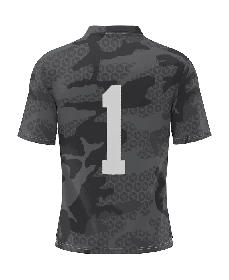 Gameday Greats Men's 1 Black Ohio State Buckeyes Camo Football Jersey