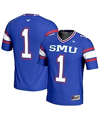 Gameday Greats Men's 1 Royal Smu Mustangs Endzone Football Jersey