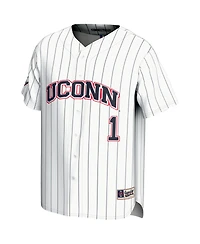 Gameday Greats Men's and Women's 1 White UConn Huskies Lightweight Baseball Jersey