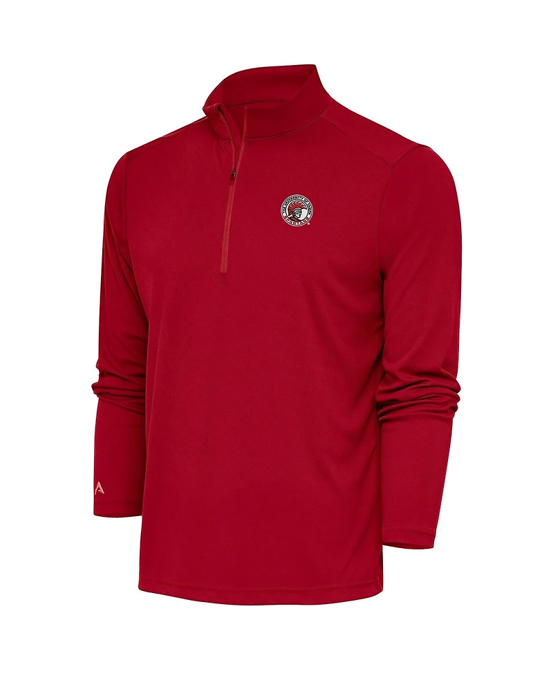 Antigua Men's Red Tampa Spartans Tribute Quarter-Zip Sweatshirt