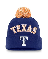 Nike Men's Royal Texas Rangers Peak Cuffed Pom with Knit Hat