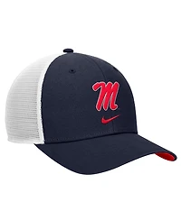 Nike Men's Navy Ole Miss Rebels Rise Trucker Dri-fit Adjustable Hat