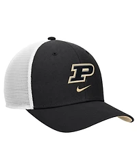 Nike Men's Black Purdue Boilermakers Rise Trucker Dri-fit Adjustable Hat