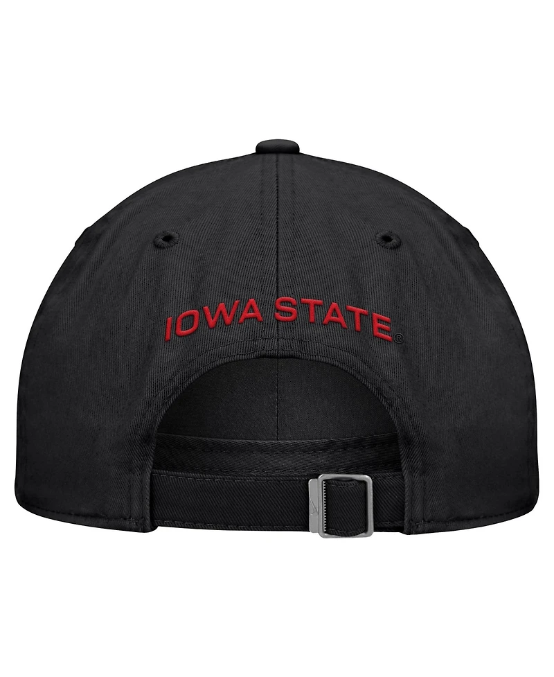 Nike Men's Black Iowa State Cyclones 2026 Sideline Club Adjustable Hat