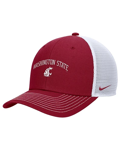Nike Men's Crimson Washington State Cougars Rise Adjustable Trucker Hat