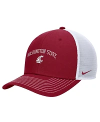 Nike Men's Crimson Washington State Cougars Rise Adjustable Trucker Hat