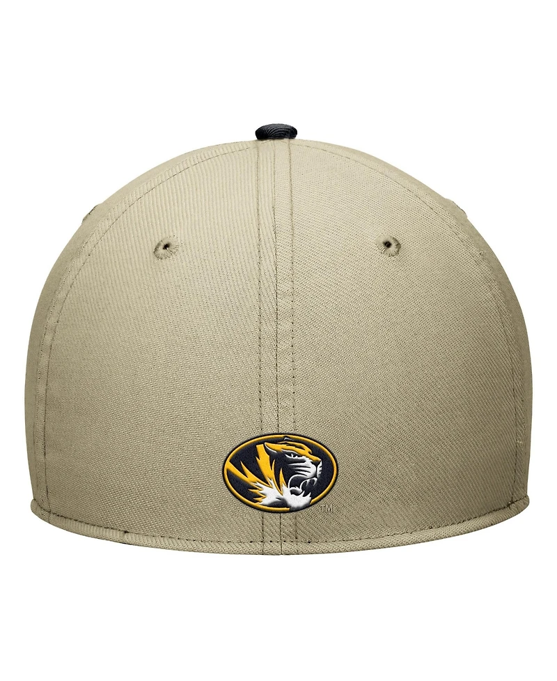 Nike Men's Beige/Black Missouri Tigers Dri-fit SwooshFlex Hat