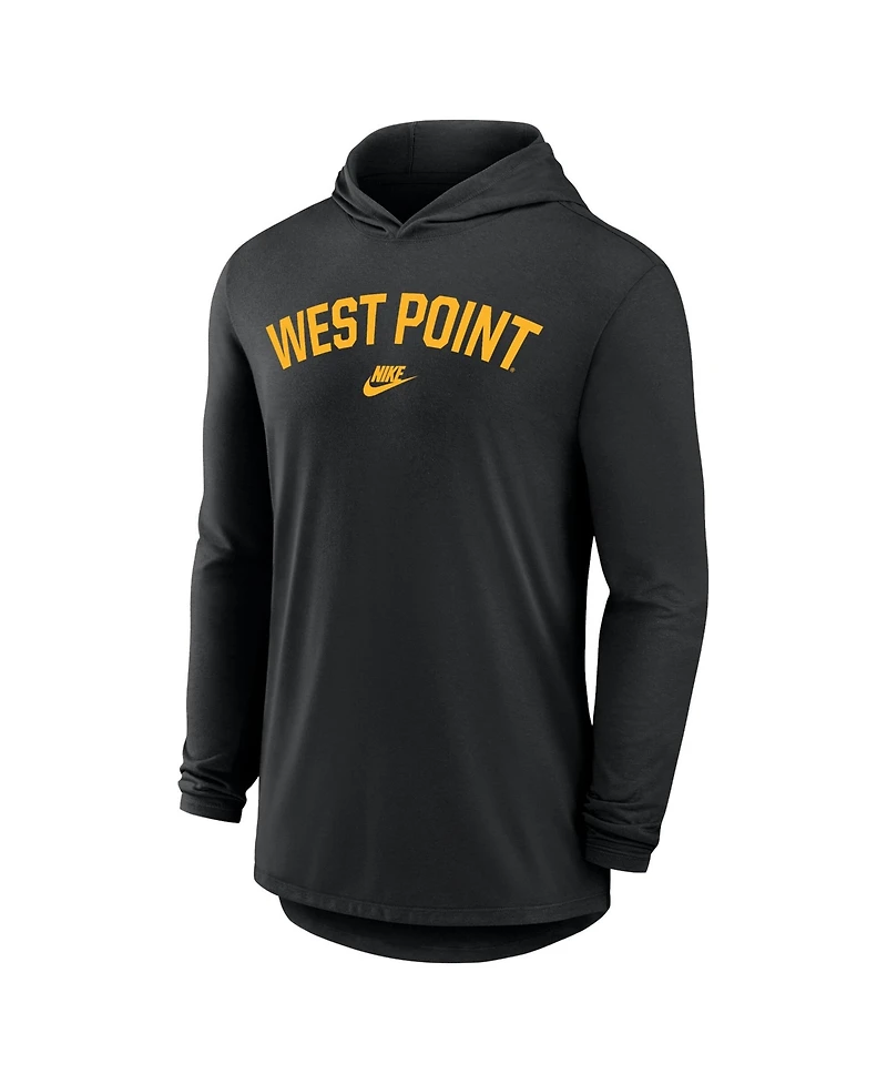 Nike Men's Black Army Knights 2026 West Point Classic Collection Dri-fit Hooded Long sleeves T-Shirt