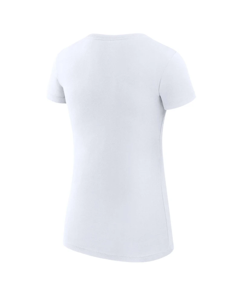G-iii 4Her by Carl Banks Women's White New York Knicks Super-Slim Fit Lightweight Team Logo T-Shirt