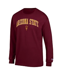 Champion Men's Champion Maroon Arizona State Sun Devils Arch Over Logo Long sleeves T-Shirt