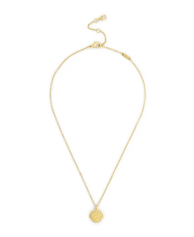 Coach Gold Heritage Coin Spinner Pendant Necklace