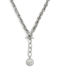 Coach Silver Heritage Twist Link Collar Necklace