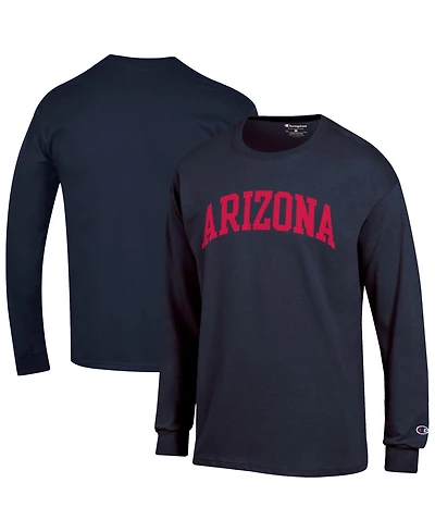 Champion Men's Navy Arizona Wildcats Basic Arch Long sleeves T-Shirt