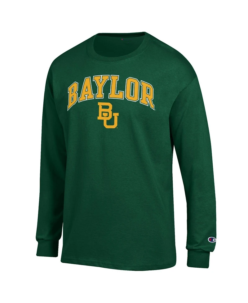 Champion Men's Champion Green Baylor Bears Arch Over Logo Long sleeves T-Shirt