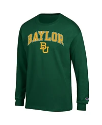 Champion Men's Champion Green Baylor Bears Arch Over Logo Long sleeves T-Shirt