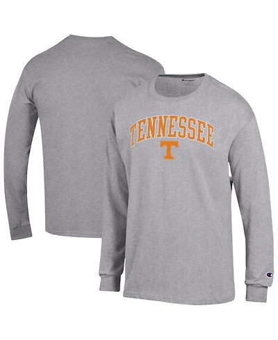 Champion Men's Champion Heather Gray Tennessee Volunteers Arch Over Logo Long sleeves T-Shirt