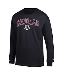 Champion Men's Champion Black Texas A&M Aggies Arch Over Logo Long sleeves T-Shirt